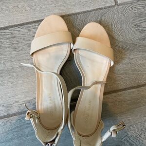 Cole Haan size 5.5 beige sandal wedges